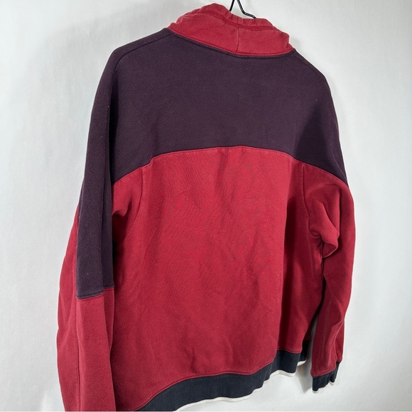 Nike Archive Half Zip Pullover Sweatshirt In Burgundy | Size Small - Picture 9 of 13